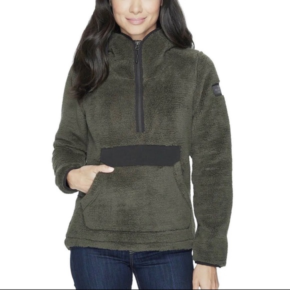 The North Face Sweaters - The North Face Campshire Pullover Fleece Hoodie XS Olive Green